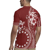 Kia Orana Cook Islands Rugby Jersey Tiare and Stars - Scarlet