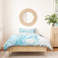 Kia Orana Cook Islands Bedding Set Tiare and Stars - Turquoise