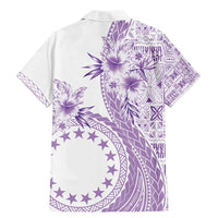 Kia Orana Cook Islands Family Matching Mermaid Dress and Hawaiian Shirt Tiare and Stars - Lavender LT7 - Polynesian Pride