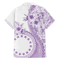 Kia Orana Cook Islands Family Matching Tank Maxi Dress and Hawaiian Shirt Tiare and Stars - Lavender LT7 - Polynesian Pride