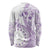 Kia Orana Cook Islands Long Sleeve Shirt Tiare and Stars - Lavender