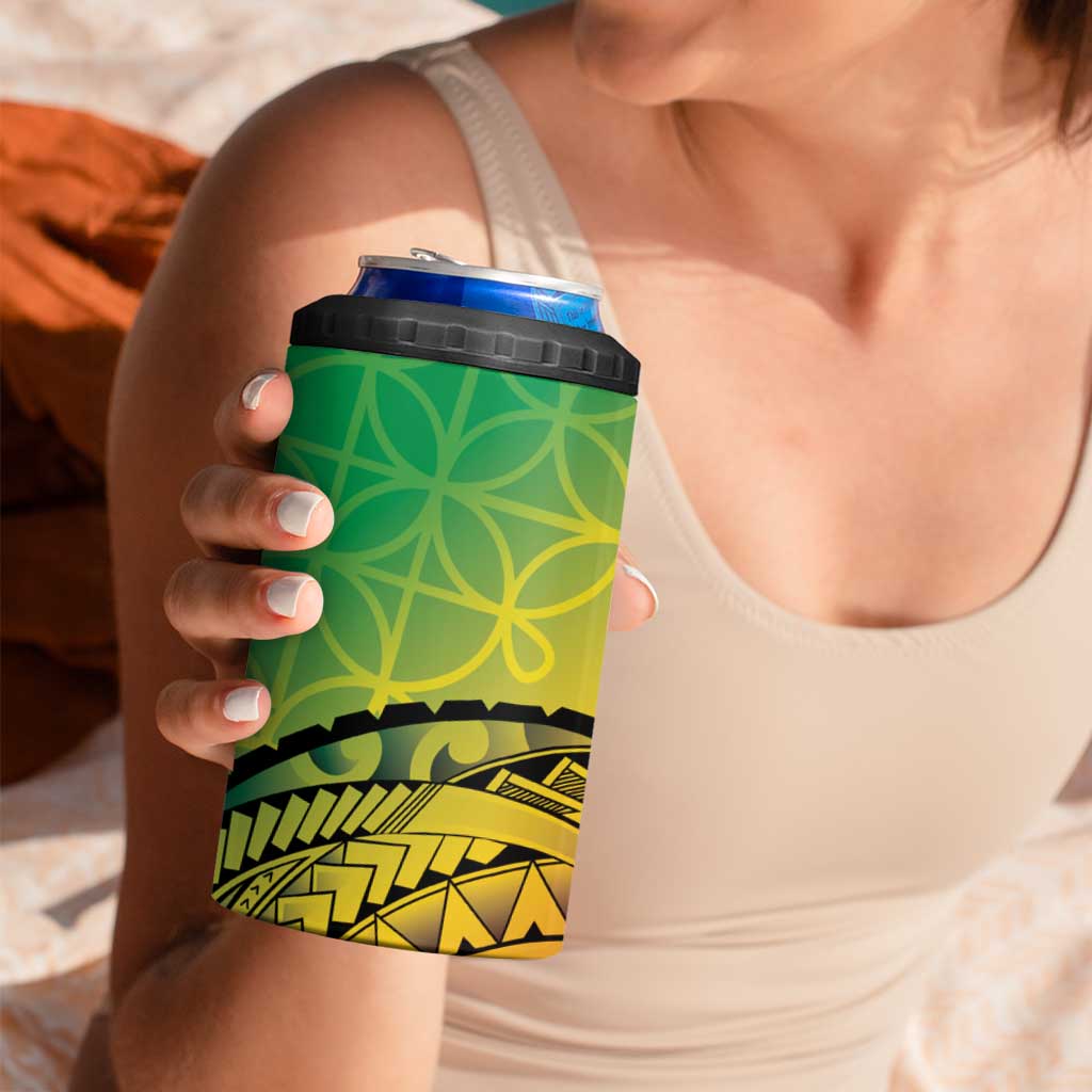 Vanuatu 45th Independence Anniversary 4 in 1 Can Cooler Tumbler Ni-Van Sandroing - Polynesian Pride