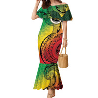 Vanuatu 45th Independence Anniversary Family Matching Mermaid Dress and Hawaiian Shirt Ni-Van Sandroing - Polynesian Pride