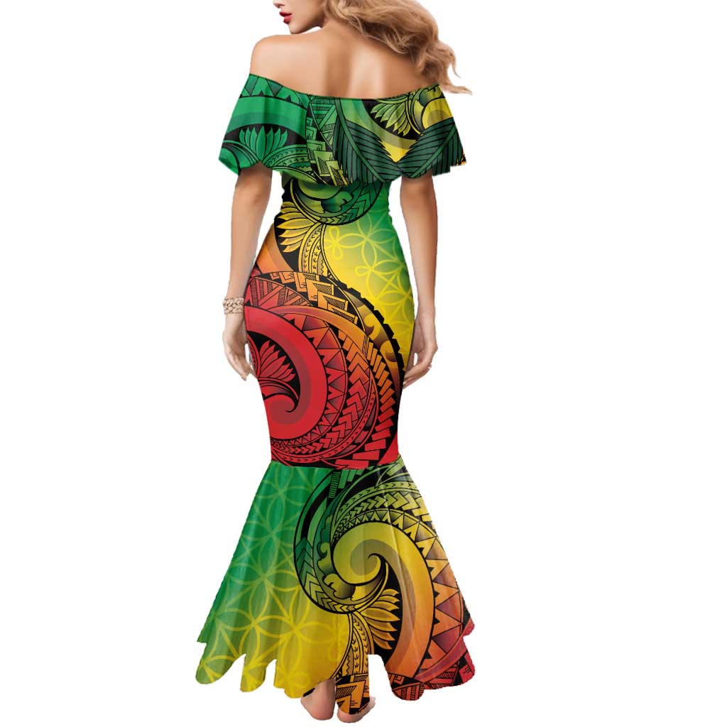Vanuatu 45th Independence Anniversary Family Matching Mermaid Dress and Hawaiian Shirt Ni-Van Sandroing - Polynesian Pride