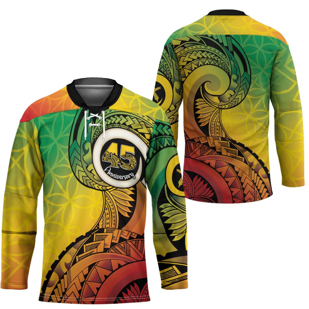 Vanuatu 45th Independence Anniversary Hockey Jersey Ni-Van Sandroing - Polynesian Pride