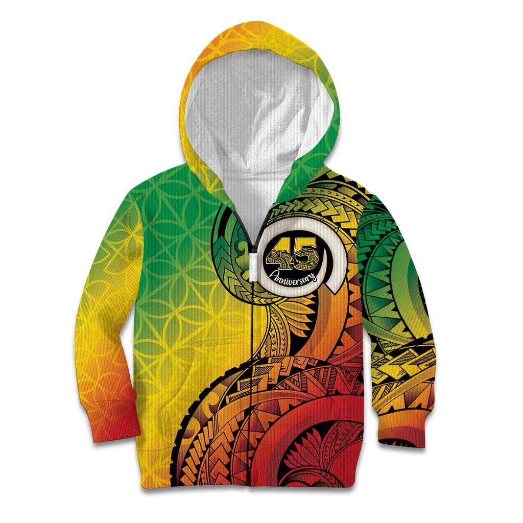 Vanuatu 45th Independence Anniversary Kid Hoodie Ni-Van Sandroing - Polynesian Pride