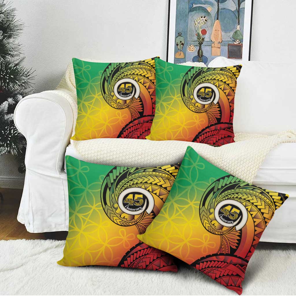 Vanuatu 45th Independence Anniversary Pillow Cover Ni-Van Sandroing - Polynesian Pride