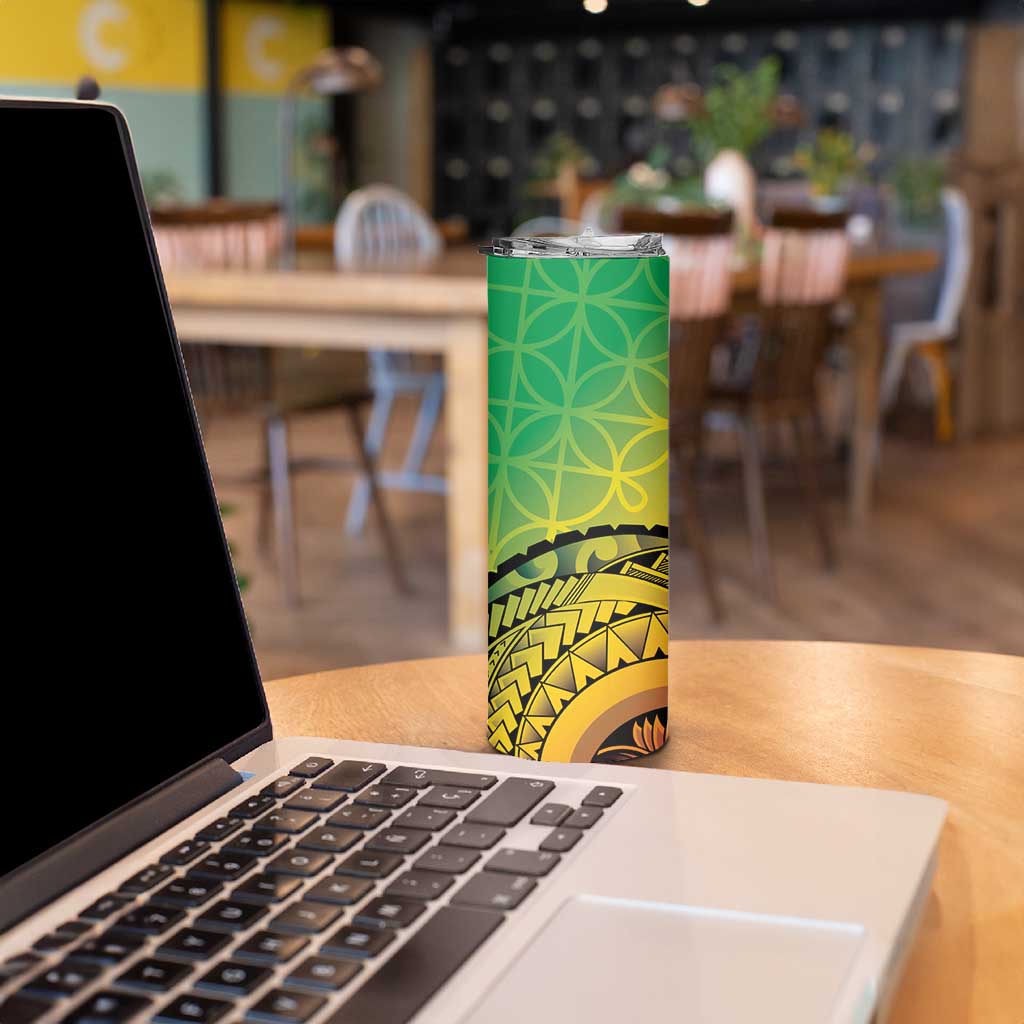 Vanuatu 45th Independence Anniversary Skinny Tumbler Ni-Van Sandroing - Polynesian Pride