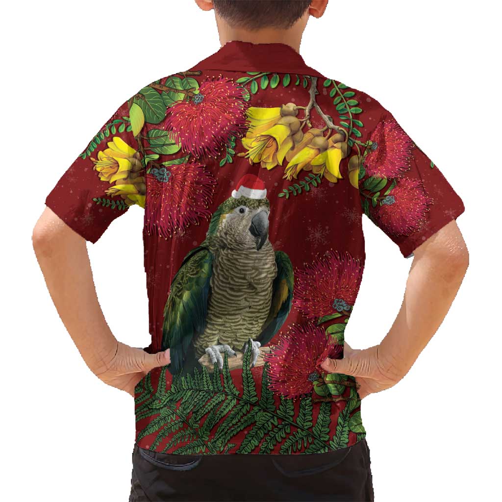 Kakapo Bird New Zealand Family Matching Tank Maxi Dress and Hawaiian Shirt Floral Christmas LT7 - Polynesian Pride