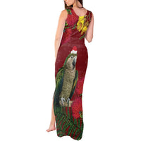 Kakapo Bird New Zealand Tank Maxi Dress Floral Christmas