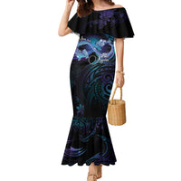 Polynesian Personalized Memorial Family Matching Mermaid Dress and Hawaiian Shirt Oceanic Infinity Symbol - Until We Meet Again - Polynesian Pride