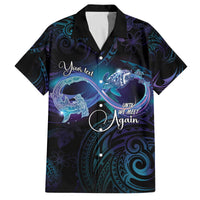 Polynesian Personalized Memorial Family Matching Off The Shoulder Long Sleeve Dress and Hawaiian Shirt Oceanic Infinity Symbol - Until We Meet Again LT7 Dad's Shirt - Short Sleeve Black - Polynesian Pride