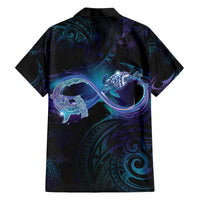 Polynesian Personalized Memorial Family Matching Off The Shoulder Long Sleeve Dress and Hawaiian Shirt Oceanic Infinity Symbol - Until We Meet Again LT7 - Polynesian Pride