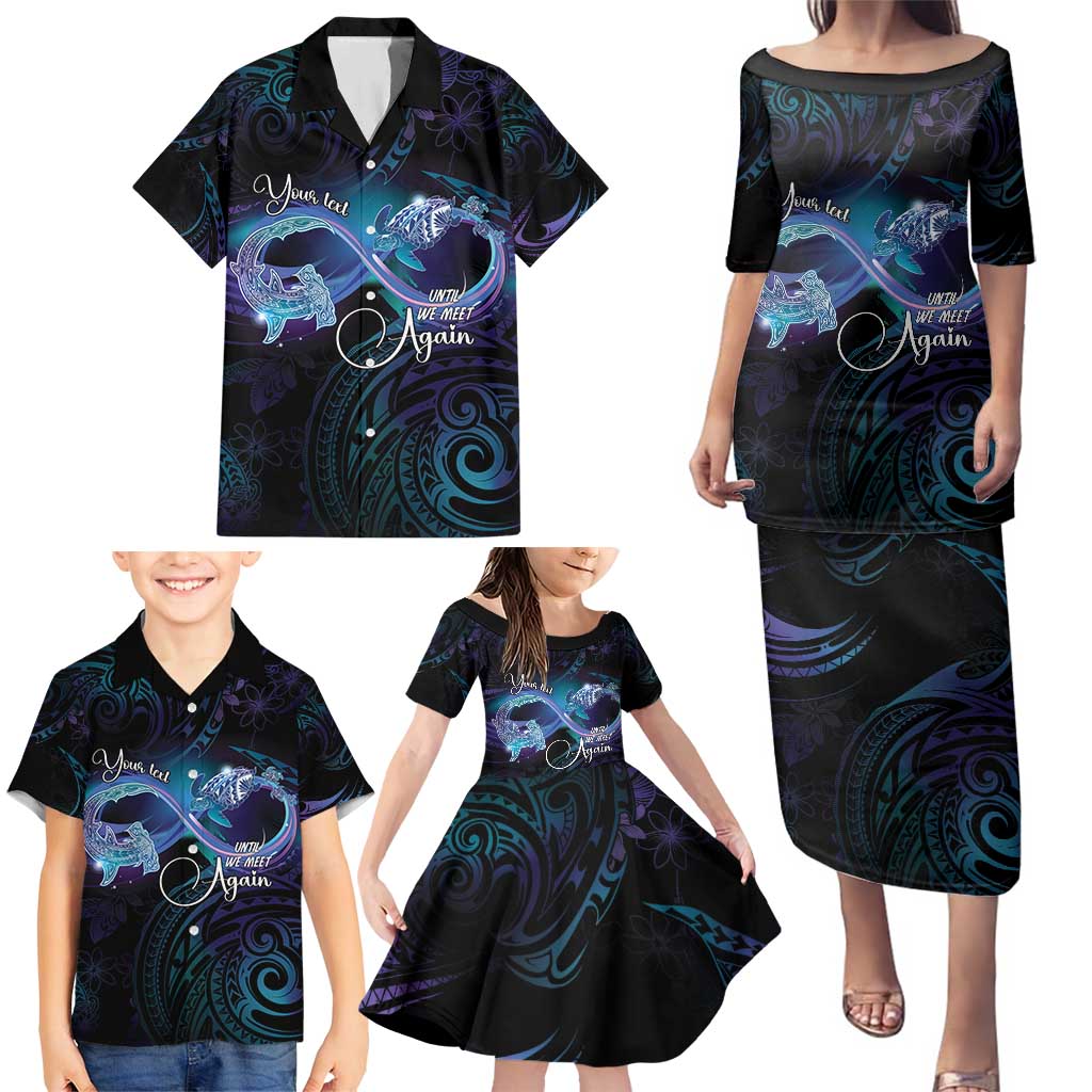 Polynesian Personalized Memorial Family Matching Puletasi and Hawaiian Shirt Oceanic Infinity Symbol - Until We Meet Again - Polynesian Pride