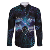 Polynesian Personalized Memorial Family Matching Short Sleeve Bodycon Dress and Hawaiian Shirt Oceanic Infinity Symbol - Until We Meet Again - Polynesian Pride