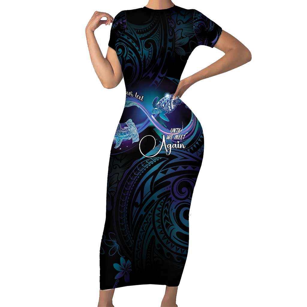 Polynesian Personalized Memorial Family Matching Short Sleeve Bodycon Dress and Hawaiian Shirt Oceanic Infinity Symbol - Until We Meet Again - Polynesian Pride