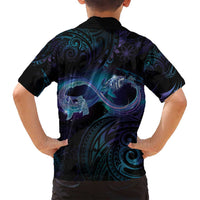 Polynesian Personalized Memorial Family Matching Summer Maxi Dress and Hawaiian Shirt Oceanic Infinity Symbol - Until We Meet Again - Polynesian Pride