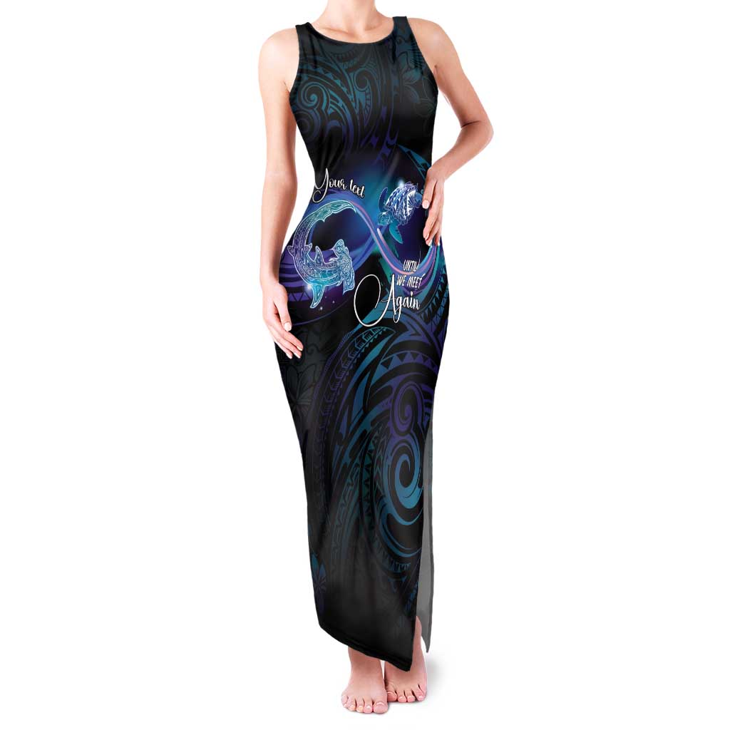 Polynesian Personalized Memorial Family Matching Tank Maxi Dress and Hawaiian Shirt Oceanic Infinity Symbol - Until We Meet Again - Polynesian Pride