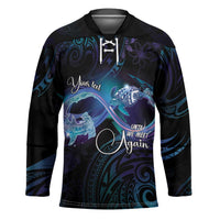 Polynesian Personalized Memorial Hockey Jersey Oceanic Infinity Symbol - Until We Meet Again - Polynesian Pride