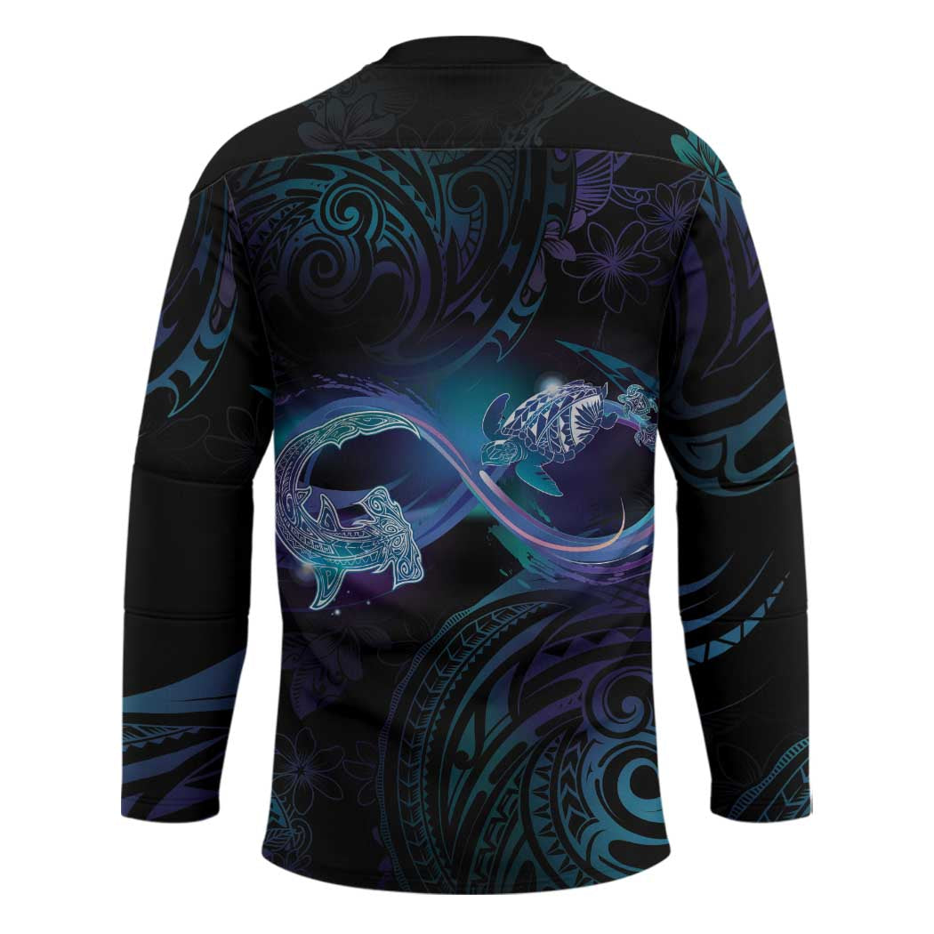 Polynesian Personalized Memorial Hockey Jersey Oceanic Infinity Symbol - Until We Meet Again - Polynesian Pride