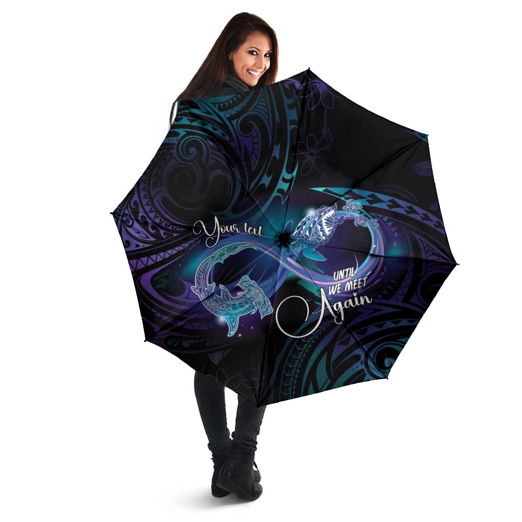 Polynesian Personalized Memorial Umbrella Oceanic Infinity Symbol - Until We Meet Again - Polynesian Pride
