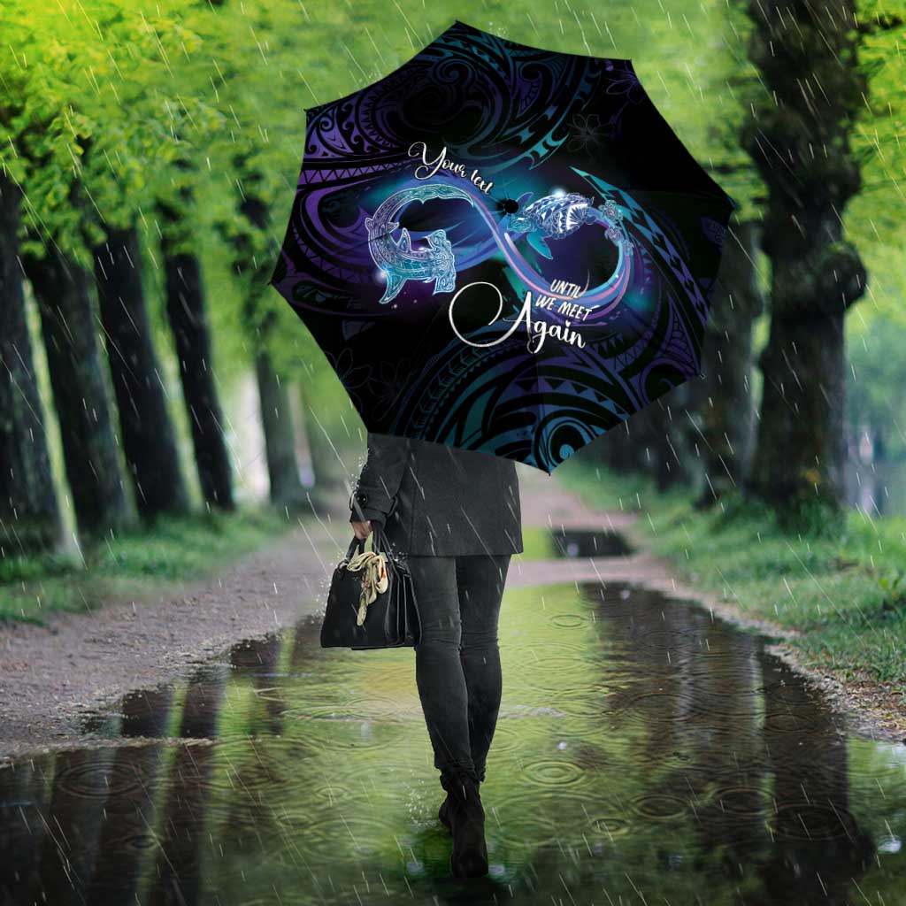 Polynesian Personalized Memorial Umbrella Oceanic Infinity Symbol - Until We Meet Again - Polynesian Pride