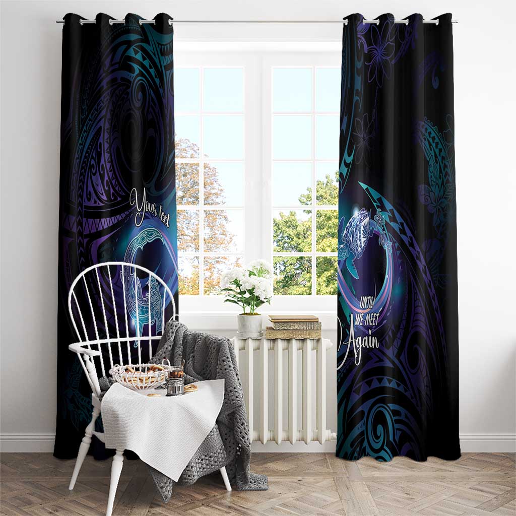 Polynesian Personalized Memorial Window Curtain Oceanic Infinity Symbol - Until We Meet Again - Polynesian Pride