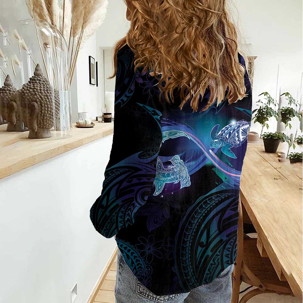 Polynesian Personalized Memorial Women Casual Shirt Oceanic Infinity Symbol - Until We Meet Again - Polynesian Pride