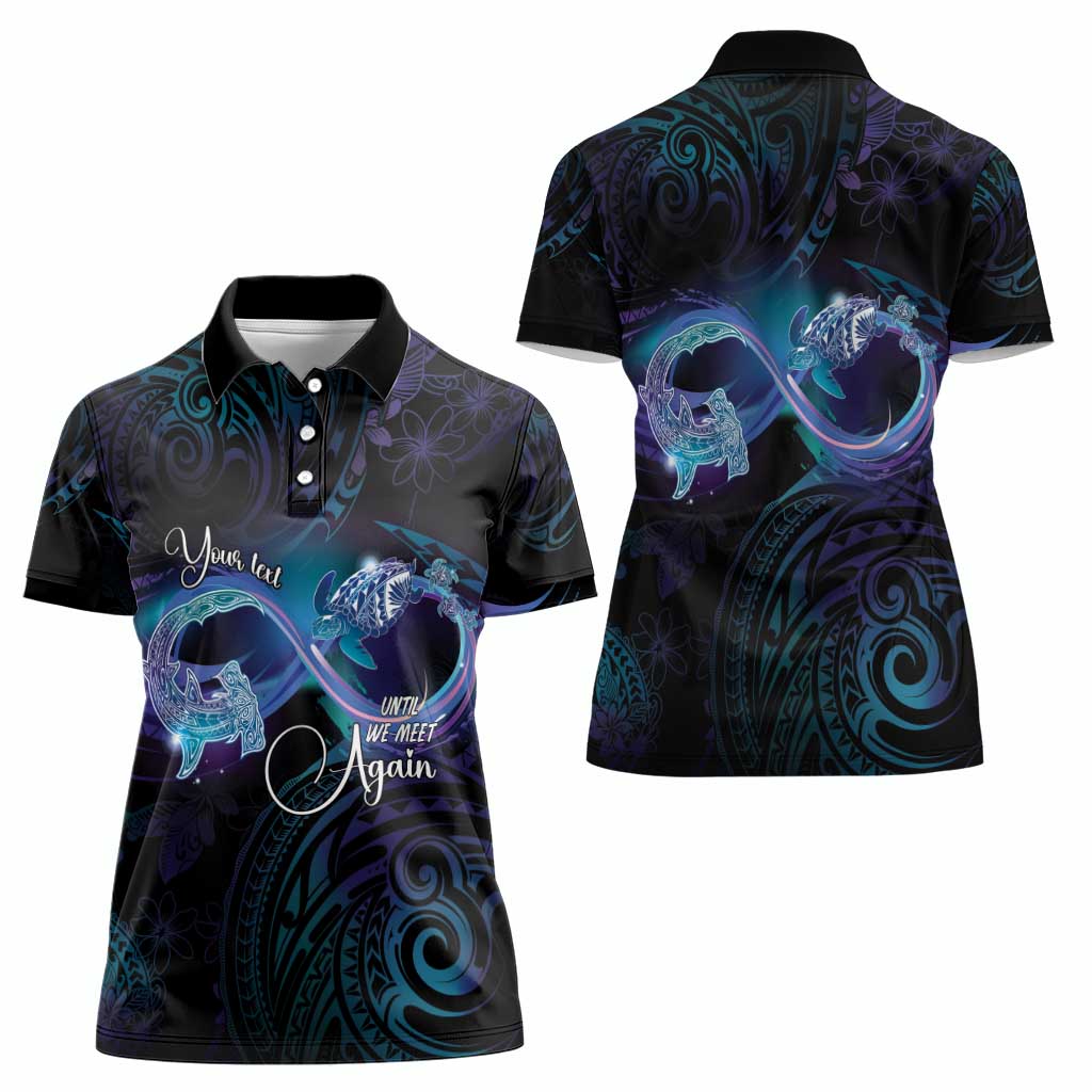 Polynesian Personalized Memorial Women Polo Shirt Oceanic Infinity Symbol - Until We Meet Again - Polynesian Pride