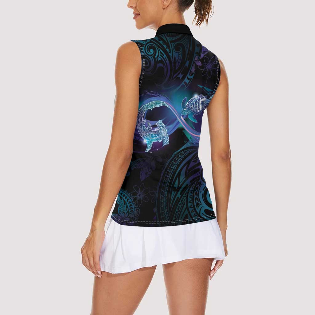 Polynesian Personalized Memorial Women Sleeveless Polo Shirt Oceanic Infinity Symbol - Until We Meet Again LT7 - Polynesian Pride