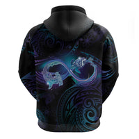 Polynesian Personalized Memorial Zip Hoodie Oceanic Infinity Symbol - Until We Meet Again LT7 - Polynesian Pride