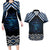 New Zealand Matariki Couples Matching Long Sleeve Bodycon Dress and Hawaiian Shirt Galaxy Styled Taniko
