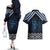 New Zealand Matariki Couples Matching Off The Shoulder Long Sleeve Dress and Hawaiian Shirt Galaxy Styled Taniko