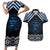 New Zealand Matariki Couples Matching Short Sleeve Bodycon Dress and Hawaiian Shirt Galaxy Styled Taniko
