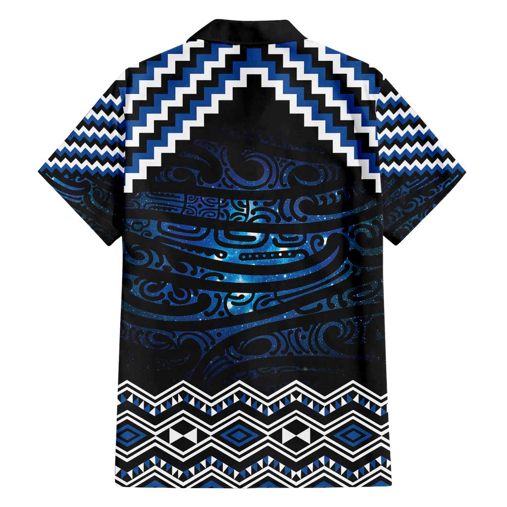 New Zealand Matariki Family Matching Long Sleeve Bodycon Dress and Hawaiian Shirt Galaxy Styled Taniko LT7 - Polynesian Pride