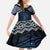 New Zealand Matariki Family Matching Off The Shoulder Long Sleeve Dress and Hawaiian Shirt Galaxy Styled Taniko