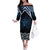 New Zealand Matariki Family Matching Off The Shoulder Long Sleeve Dress and Hawaiian Shirt Galaxy Styled Taniko