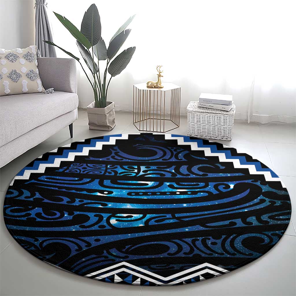 New Zealand Matariki Round Carpet Galaxy Styled Taniko