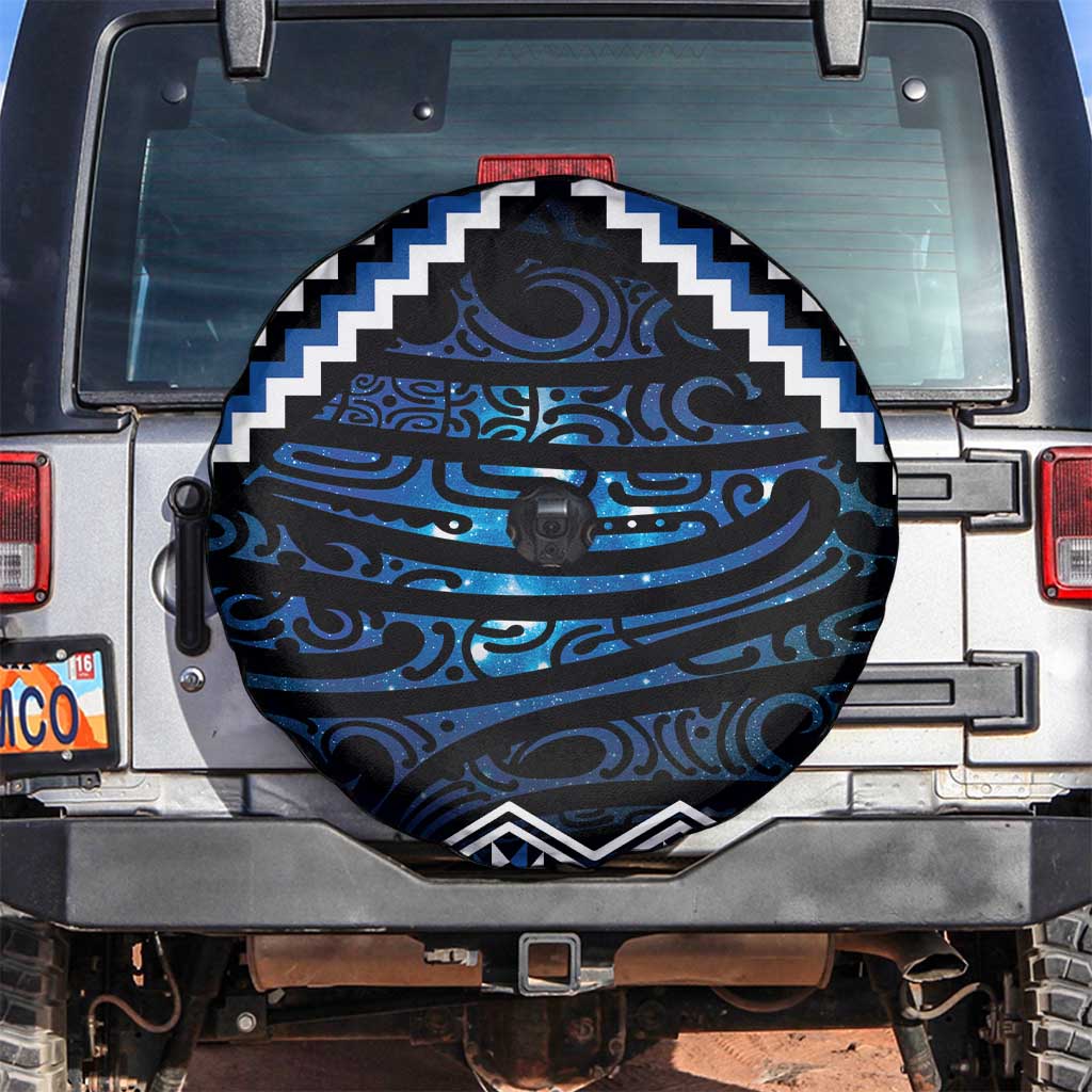 New Zealand Matariki Spare Tire Cover Galaxy Styled Taniko LT7 Blue - Polynesian Pride