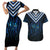New Zealand Matariki Couples Matching Short Sleeve Bodycon Dress and Hawaiian Shirt Galaxy Poutama Motifs