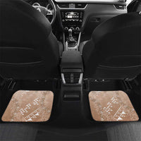 Hawaii Beige Kapa Car Mats Vintage 'Ohe Kāpala Motifs Mix Plumeria Leis