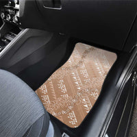 Hawaii Beige Kapa Car Mats Vintage 'Ohe Kāpala Motifs Mix Plumeria Leis