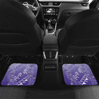 Hawaii Lavender Kapa Car Mats Vintage 'Ohe Kāpala Motifs Mix Plumeria Leis