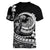 Polynesian Plumeria Women V Neck T Shirt Ride The Waves - Black LT7 - Polynesian Pride