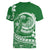 Polynesian Plumeria Women V Neck T Shirt Ride The Waves - Green LT7 - Polynesian Pride
