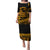 Polynesian Plumeria Puletasi Ride The Waves - Orange LT7 Long Dress Orange - Polynesian Pride