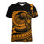 Polynesian Plumeria Women V Neck T Shirt Ride The Waves - Orange LT7 Female Orange - Polynesian Pride