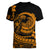 Polynesian Plumeria Women V Neck T Shirt Ride The Waves - Orange LT7 - Polynesian Pride