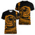 Polynesian Plumeria Women V Neck T Shirt Ride The Waves - Orange LT7 - Polynesian Pride