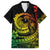Hawaii Family Matching Outfits Polynesian Plumeria Off Shoulder Long Sleeve Dress And Shirt Family Set Clothes Ride The Waves - Reggae LT7